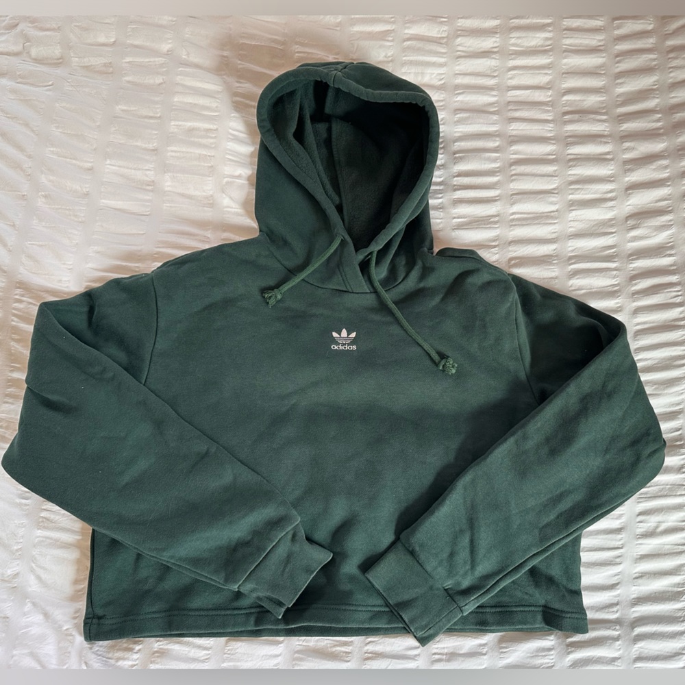 Adidas cropped hoodie, size large